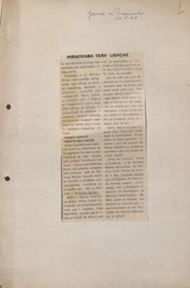 Jornal de Piracicaba - “Piracicaba terá ligação”