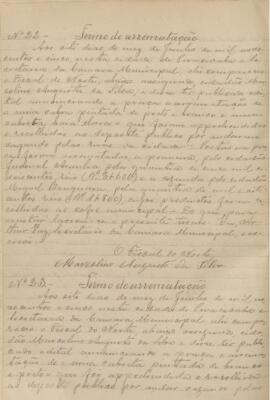 Termo de Arrematação (nº22/1905)