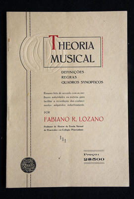 Capa do livro "Theoria Musical".