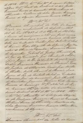 Ofício - 26/10/1852