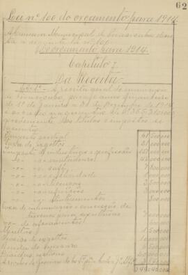 Lei n° 100 do orçamento para 1914.