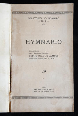 Abertura do livro "Hymnario".