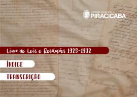 Livro de Leis e Resoluções (1925-1932)