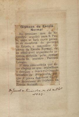 Jornal de Piracicaba - 23/10/1923