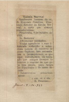 Jornal de Piracicaba - 09/10/1923