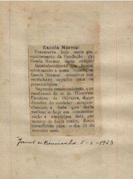 Jornal de Piracicaba - 05/04/1923