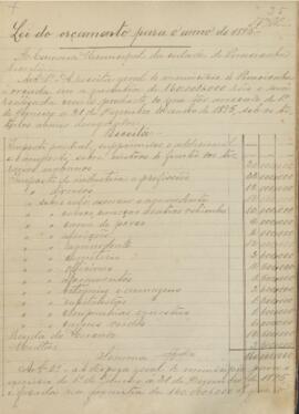 Lei do Orçamento para o ano de 1895