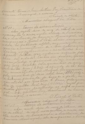 Termo de Arrematação (nº11/1905)