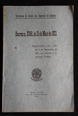 Decreto n. 3356, de 31 de Maio de 1921.